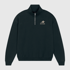 Black Quarter Zip Sweater