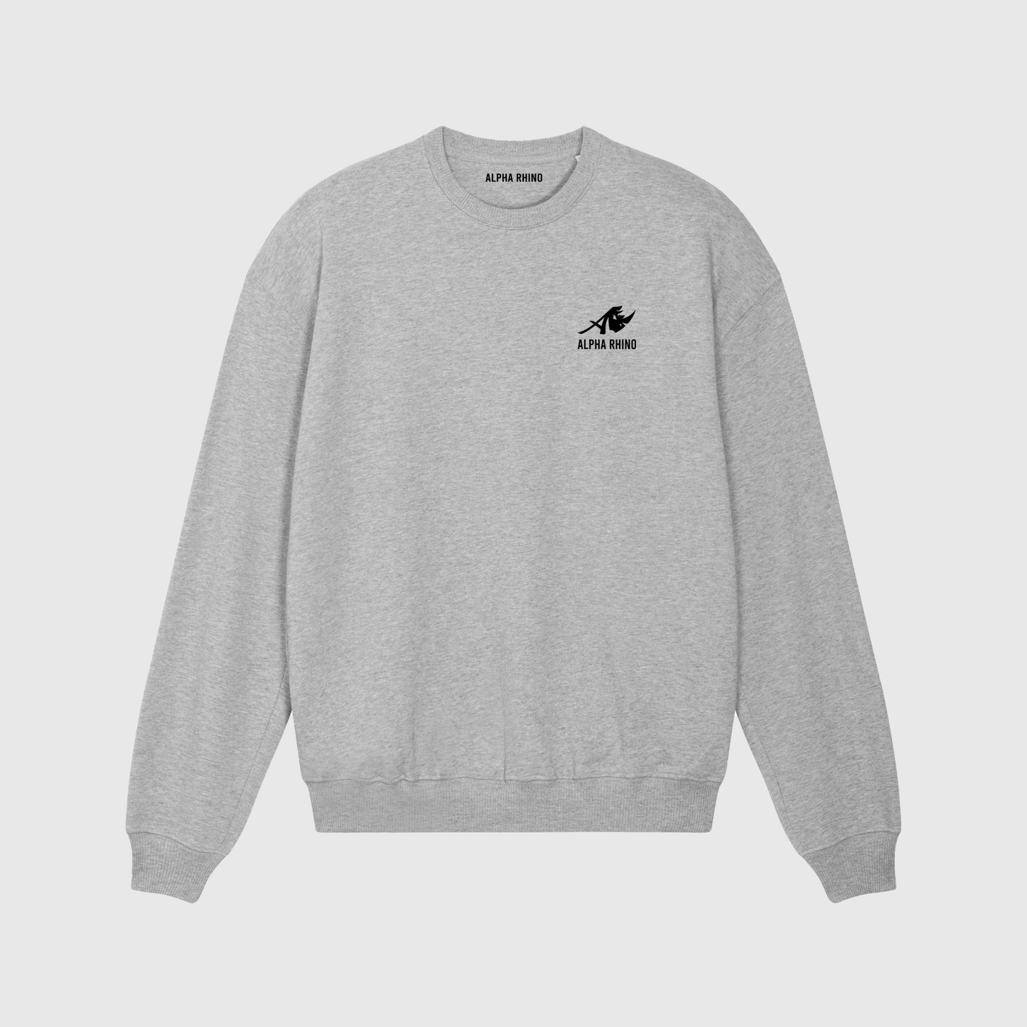 Heather Grey Sweater with Signature Embroidery