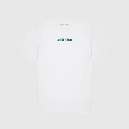 Wit T-shirt – Midden geborduurd met handtekening 