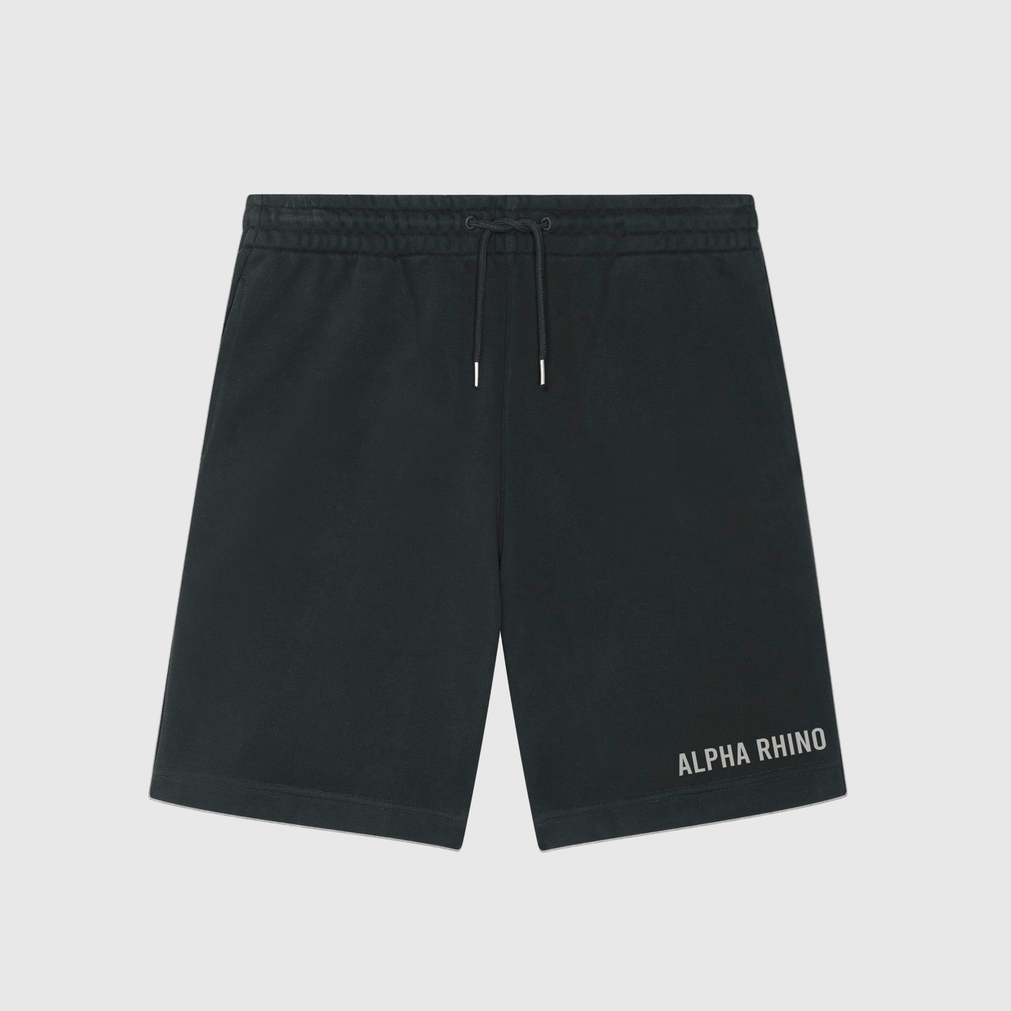 Black Jogger Shorts with Signature Embroidery
